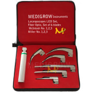 Fiber Optic McIntosh & Miller Laryngoscope Set