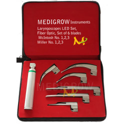 Fiber Optic McIntosh & Miller Laryngoscope Set