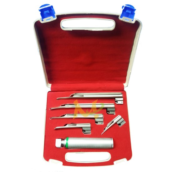 Fiber Optic Miller Laryngoscope Set