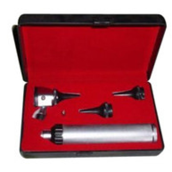 Metal body otoscope set