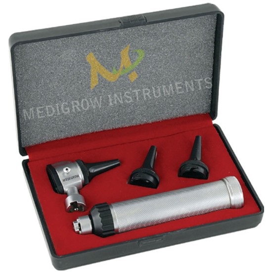 Metal body otoscope set