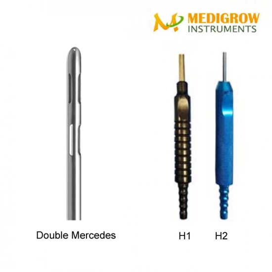 Double Mercedes Fix Handle Cannula