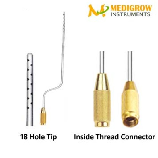 18 Holes Infiltration Liposuction Cannula Bayonet 