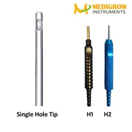 Single Hole Aluminum Fix Handle Cannula 