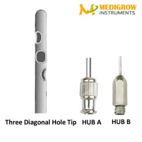 Three Diagonal Holes Luer Lock Cannula