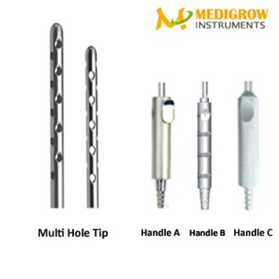 Multi Hole Beveled Harvester Liposuction Cannula