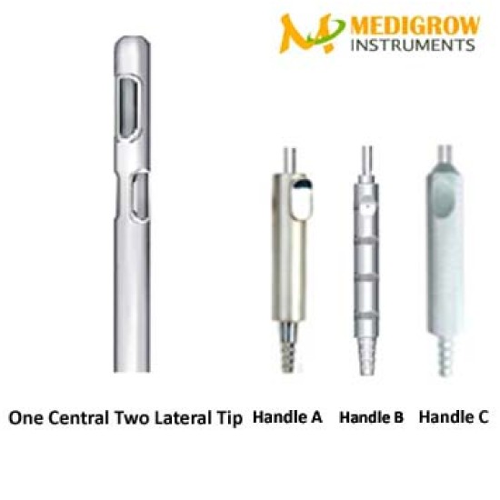 One Central Two Lateral Holes Liposuction Cannula