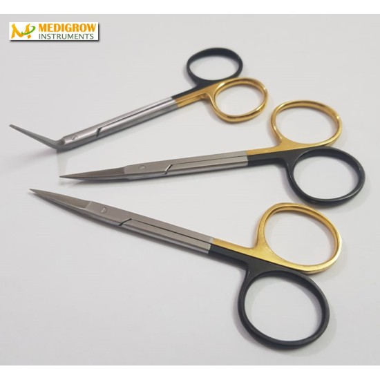 TC Plus Supercut iris scissors straight,curved and Up Angled 11.5cm set of 3 Pcs