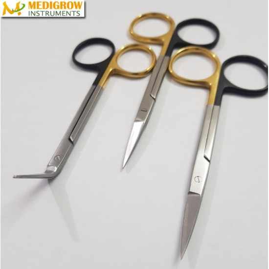 TC Plus Supercut iris scissors straight,curved and Up Angled 11.5cm set of 3 Pcs