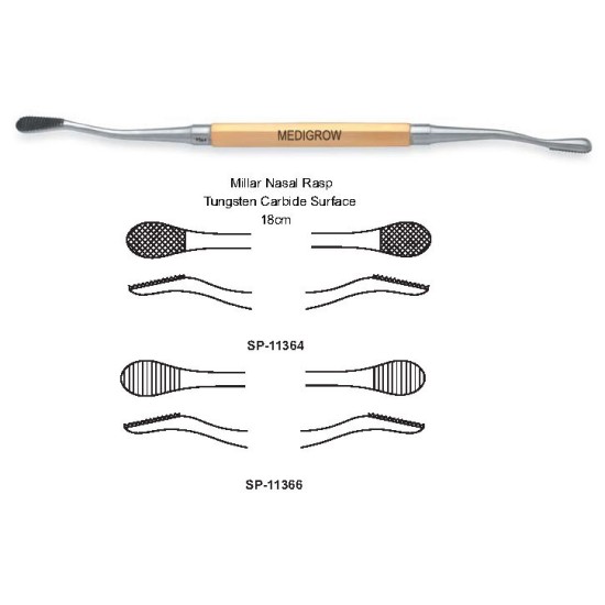 Millar Nasal Rasp Tungsten Carbide Surface 