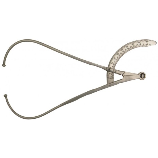 Curved Stainless Steel Caliper with Scale