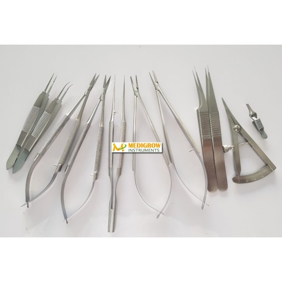 Micro surgery instruments set of 12 pcs