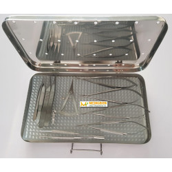 Micro surgery instruments set of 12 pcs