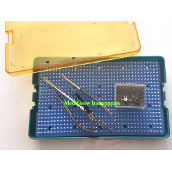 Micro instruments set of 5 pcs with Plastic sterilizing tray