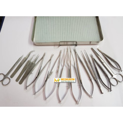 Micro surgery instruments set of 14 pcs