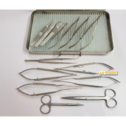 Micro surgery instruments set of 14 pcs